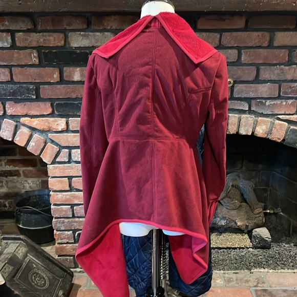 Lululemon Red Fleece Wrap cardigan jacket size 8 - Picture 5 of 7